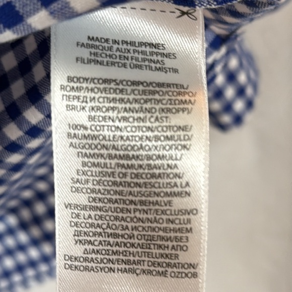 Ralph Lauren White Blue Check Casual Long Sleeve Button Down Shirt SKU0697 - Picture 11 of 11